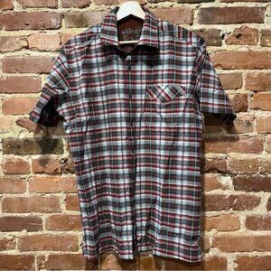 Kuhl Mountain Grown Men's Red Plaid Short Sleeve Button Up Size Medium